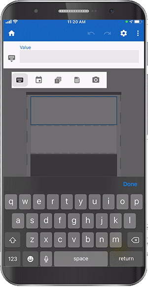 Geanimeerde gif die het maken van geserialiseerde labels laat zien door begin- en eindwaarden in te stellen in de app.