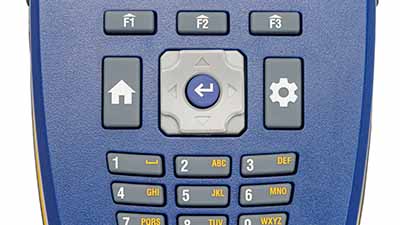 Een ingezoomde foto van het toetsenbord van de V4500.