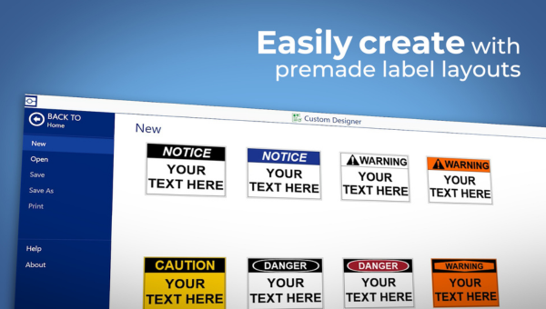 Vooraf gedefinieerde lay-outs in Brady Workstation